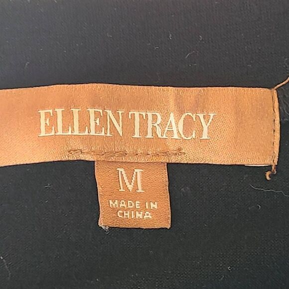 Ellen Tracy Women's Sequin Shoulder Padded Cardigan Jacket Black Medium - Picture 3 of 11